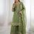 Parrot green color fendy silk embroidery work wedding wear salwar suit