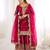 Rani color fendy silk embroidery work wedding wear salwar suit