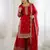 Red color fendy silk embroidery work wedding wear salwar suit