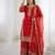 Red color fendy silk embroidery work wedding wear salwar suit
