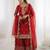 Red color fendy silk embroidery work wedding wear salwar suit