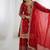 Red color fendy silk embroidery work wedding wear salwar suit