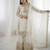 White color fendy silk embroidery work wedding wear salwar suit