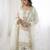 White color fendy silk embroidery work wedding wear salwar suit