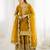 Yellow color fendy silk embroidery work wedding wear salwar suit