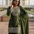 Green color gimmychu silk embroidery work wedding wear salwar suit