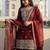 Maroon color gimmychu silk embroidery work wedding wear salwar suit