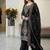 Black color gimmychu silk embroidery work wedding wear salwar suit