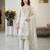 White color gimmychu silk embroidery work wedding wear salwar suit