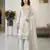 White color gimmychu silk embroidery work wedding wear salwar suit