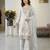 White color gimmychu silk embroidery work wedding wear salwar suit