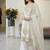White color gimmychu silk embroidery work wedding wear salwar suit