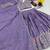 Lavender Color  Embroidery Coding Thread Work Chinon Silk Lahenga Choli Set