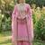 Baby pink color fendy silk embroidery work wedding wear salwar suit