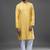 Yellow embroidered, mirror silk kurta pant