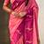 Pink woven zari buti & paithani pallu work silk blend fabric traditional festive style