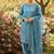 Teal color natural creap silk designer fency party wear salwar suit