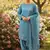Teal color natural creap silk designer fency party wear salwar suit