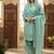 Turquoise color natural creap silk designer fency party wear salwar suit
