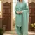 Turquoise color natural creap silk designer fency party wear salwar suit