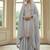 Grey color chinnon silk embroidery work wedding wear salwar suit