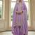 Lavender color chinnon silk embroidery work wedding wear salwar suit