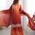 Light Orange Color Dori,Sequence And Rivet Moti Work Chinon Silk Top Bottom Dupatta Set