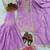 Lavender color chinnon silk embroidery work wedding wear salwar suit