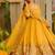 Yellow color crunchy silk fancy wedding wear plazo set