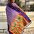 Lavender woven zari buti & paithani pallu work silk blend fabric traditional festive style