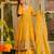 Yellow color crunchy silk fancy wedding wear plazo set