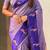 Lavender woven zari buti & paithani pallu work silk blend fabric traditional festive style
