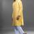 Yellow embroidered, mirror silk kurta pant