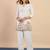White women khadi cotton kurta pant set