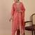 Peach women kurta pant dupatta set
