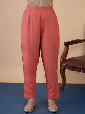 Peach women kurta pant dupatta set 4