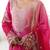 Rani Pink Color Dori,Sequence And Rivet Moti Work Chinon Silk Top Bottom Dupatta Set