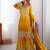 Yellow Color Dori,Sequence And Rivet Moti Work Chinon Silk Top Bottom Dupatta Set