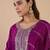 Purple women kurta pant dupatta set