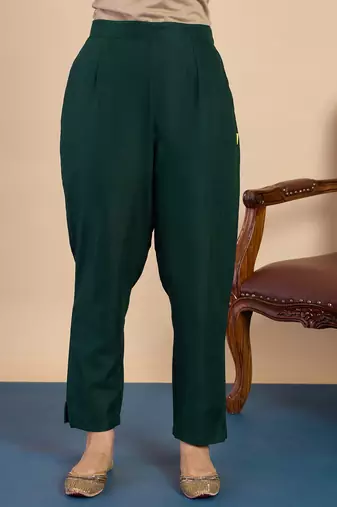 Green women kurta pant dupatta set
