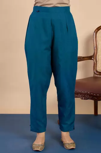 Teal women kurta pant dupatta set