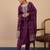 Purple women kurta pant dupatta set