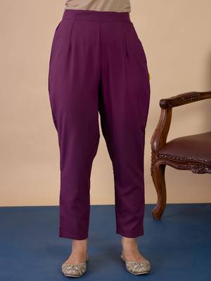 Purple women kurta pant dupatta set 4
