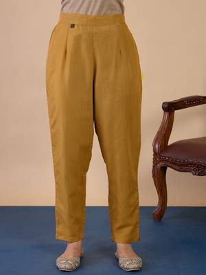 Mustard women kurta pant dupatta set 4
