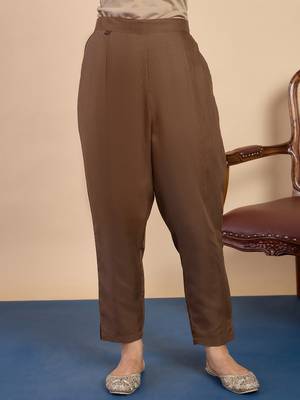 Brown women kurta pant dupatta set 4