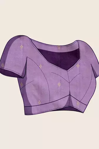 Purple zari woven soft silk banarasi saree with blouse