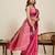 Pink zari woven soft silk banarasi saree with blouse