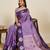 Purple zari woven soft silk banarasi saree with blouse