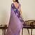 Purple zari woven soft silk banarasi saree with blouse