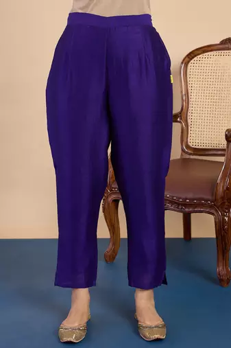 Purple women kurta pant dupatta set